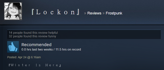 Illustration for article titled Frostpunk, As Told By Steam Reviews